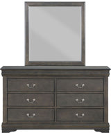 NIMES Dark Gray 58.3" Wide Dresser & Mirror