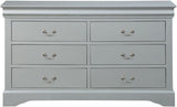 NIMES Silver 58.3" Wide Dresser & Mirror