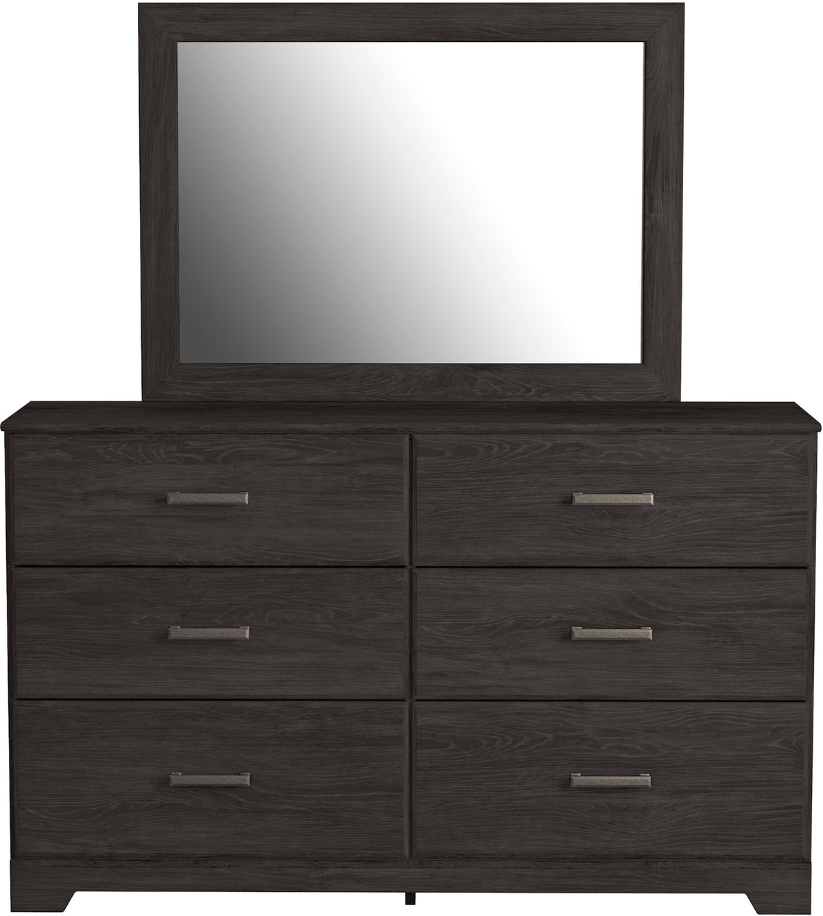 GATELL Charcoal 60" Wide Dresser & Mirror