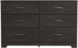 GATELL Charcoal 60" Wide Dresser & Mirror