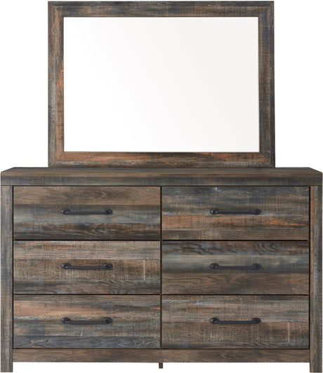 EMEK Brown 59" x 67" Height Dresser & Mirror