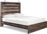 EMEK Brown 61" Height Bed with LED Light Sconces