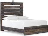 EMEK Brown 61" Height Bed with LED Light Sconces
