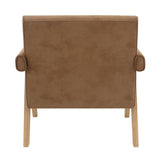 Zoey - Accent Chair - Chocolate Suede & Oak