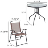 PAT- 6 PC Brown Patio Set