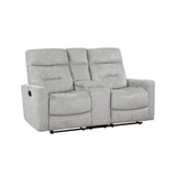 Lyndon - Double Reclining Loveseat With Center Console - Gray