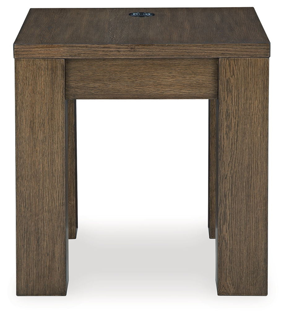 Rosswain - Square End Table - Warm Brown