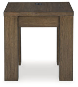 Rosswain - Square End Table - Warm Brown
