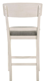 MANNA White & Gray 21" Wide Counter Height Chair