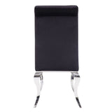 Fabiola - Side Chair (Set of 2) - Black Fabric & Stainless Steel