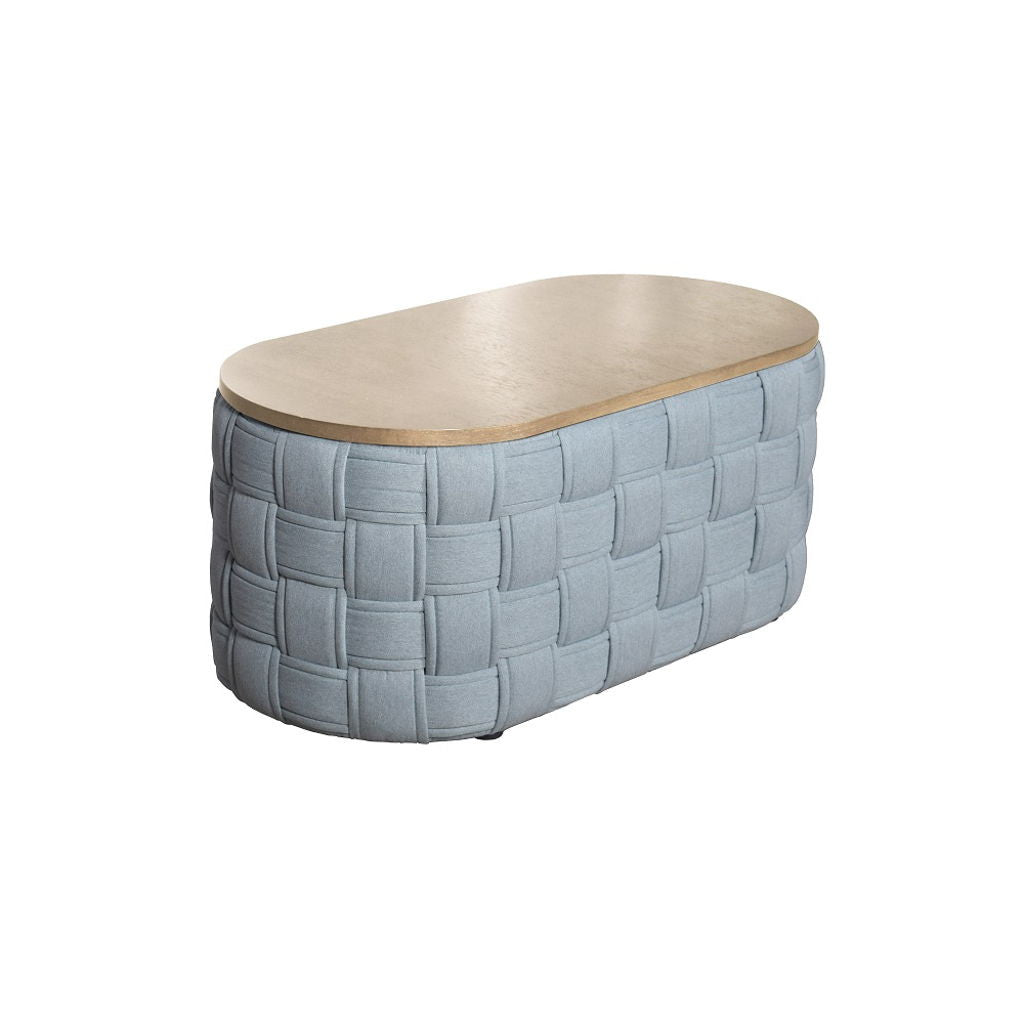 Saree - Coffee Table - Light Teal Chenille