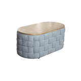 Saree - Coffee Table - Light Teal Chenille