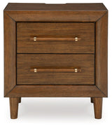 Lyncott - Two Drawer Night Stand - Brown
