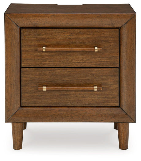 Lyncott - Two Drawer Night Stand - Brown