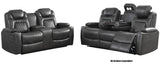 SENATOR Charcoal Powered Reclining Sofa & Loveseat