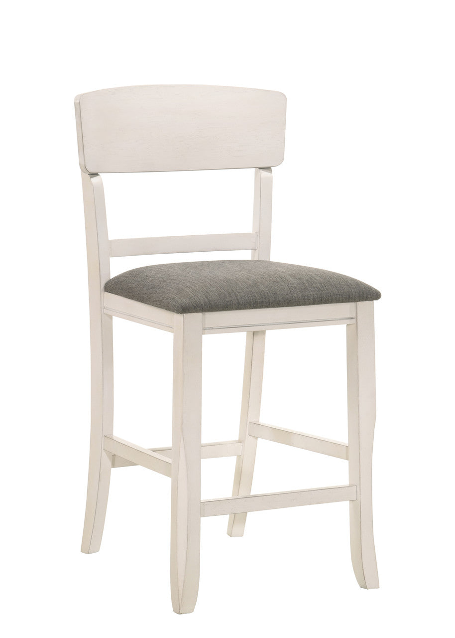 MANNA White & Gray 5 Piece Counter Height Set with Lazy-Susan