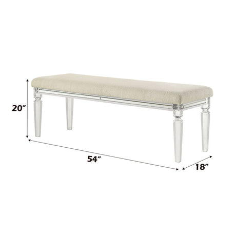 Tarian - Bench - Pearl White