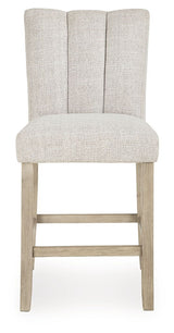 Larawyn - Upholstered Barstool (Set of 2) - Bisque