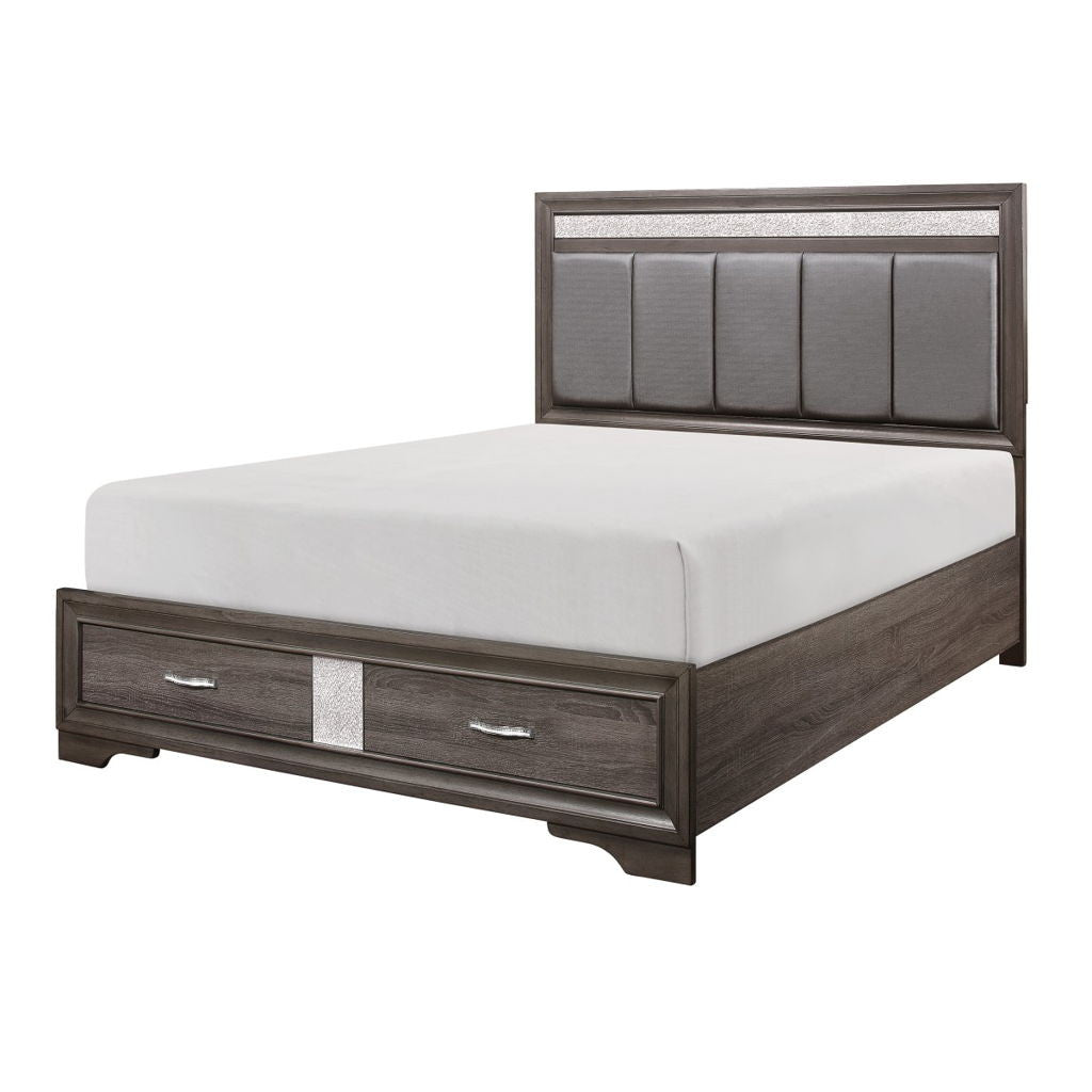 Luster - Platform Bed With Footboard Storage