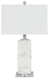 Malise - Alabaster Table Lamp  - White