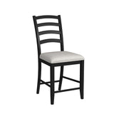 Tulane - 5 Piece Dining Set (Counter Table & 4 Counter Chairs) - Oak & Black