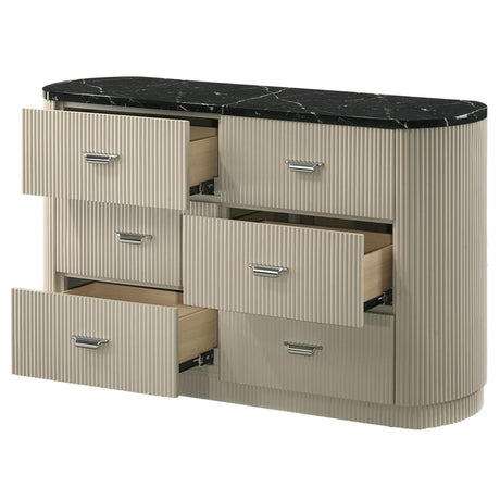 Travonte - Dresser - Gray / Beige