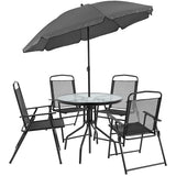 PAT- 6 Piece Black Patio Set