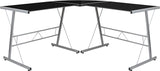 ANZO Black 59" Wide L-Shaped Desk