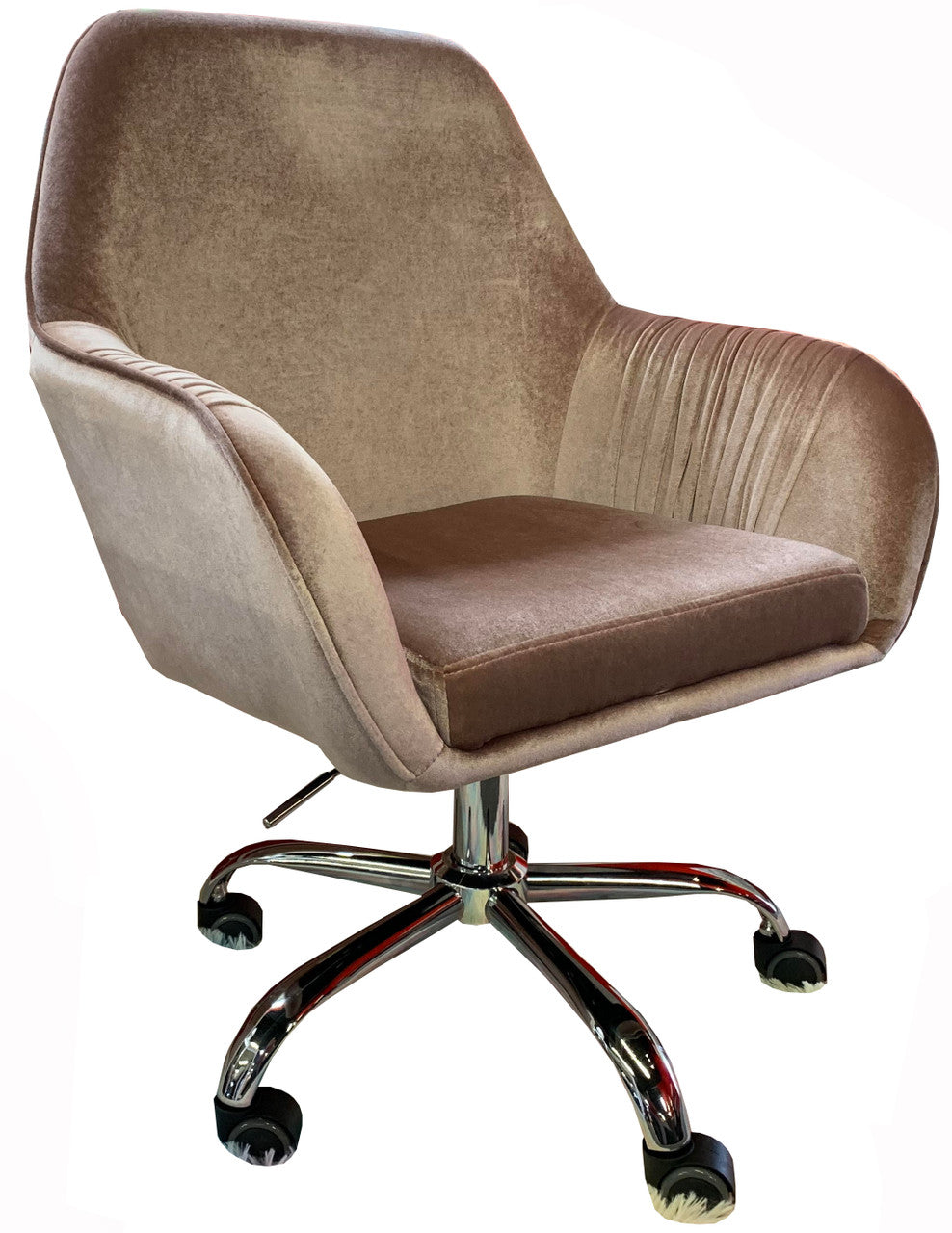 VEL 27" Wide Velvet Swivel Chair