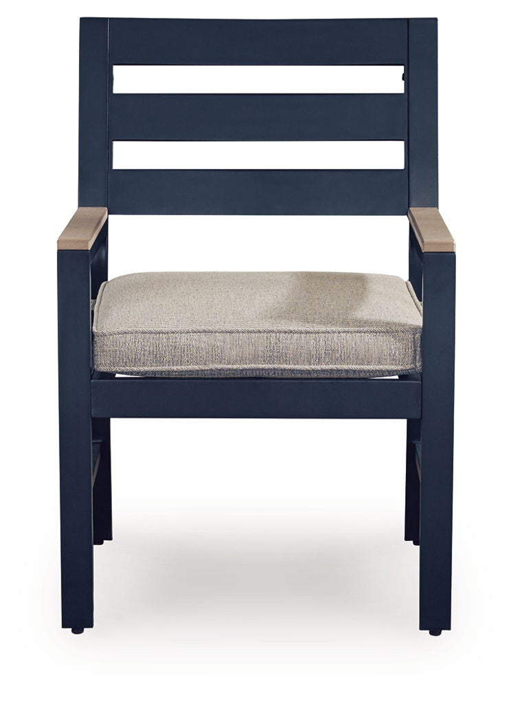 East Beach - Arm Chair With Cushion (Set of 2) - Blue