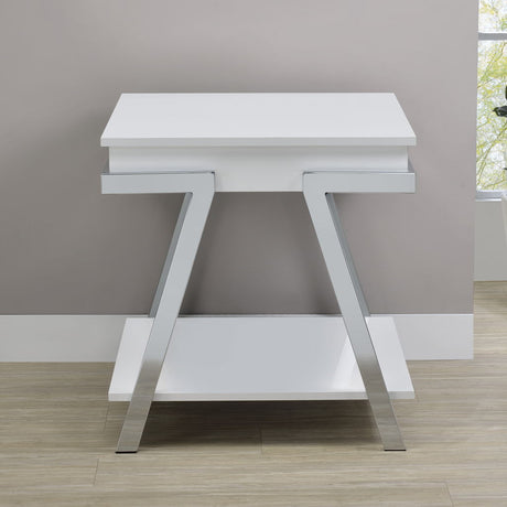 Zena - End Table - White