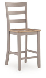 Harperfeld - Barstool (Set of 2) - Natural / Gray