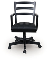 Wildenauer - Home Office Swivel Desk Chair - Brown / Black