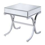 Yuri - End Table - Mirrored & Chrome