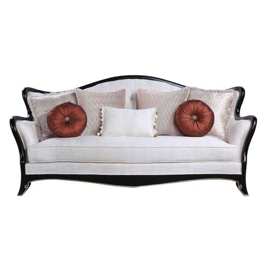 Nurmive - Sofa With 7 Pillows - Beige Fabric