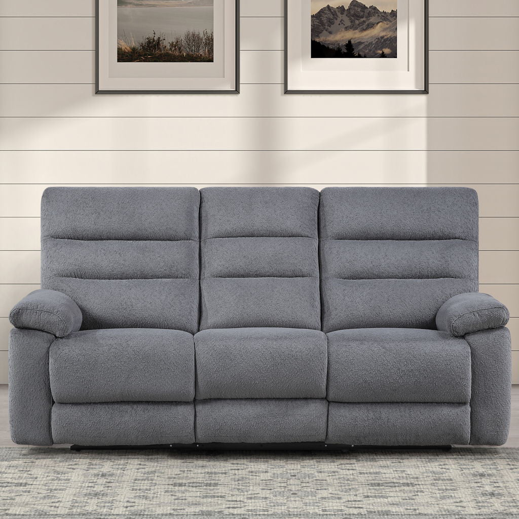 Cozy - Manual Recliner Sofa - Gray