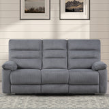 Cozy - Manual Recliner Sofa - Gray