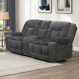 Stanwick - Reclining Console Loveseat With Power Footrest - Gray