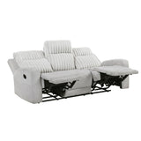 Benton - Double Reclining Sofa - Light Gray
