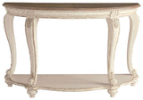 Realyn - Sofa Table - White / Brown