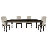 Begonia - 5 Piece Dining Room Set (Table & 4 Side Chairs) - Grayish Brown