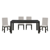 Orem - 5 Piece Set (Table & 4 Side Chairs) - Black / Gray