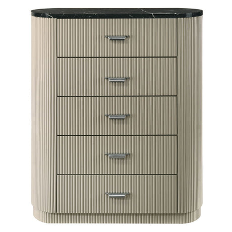 Travonte - Chest - Gray / Beige