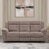 Sydney - Manual Recliner Sofa - Brown
