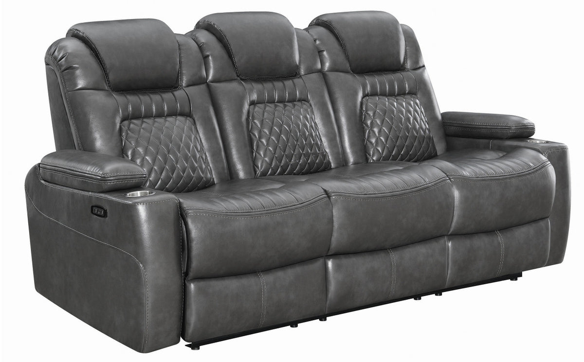 SENATOR Charcoal Powered Reclining Sofa & Loveseat