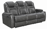 SENATOR Charcoal Powered Reclining Sofa & Loveseat