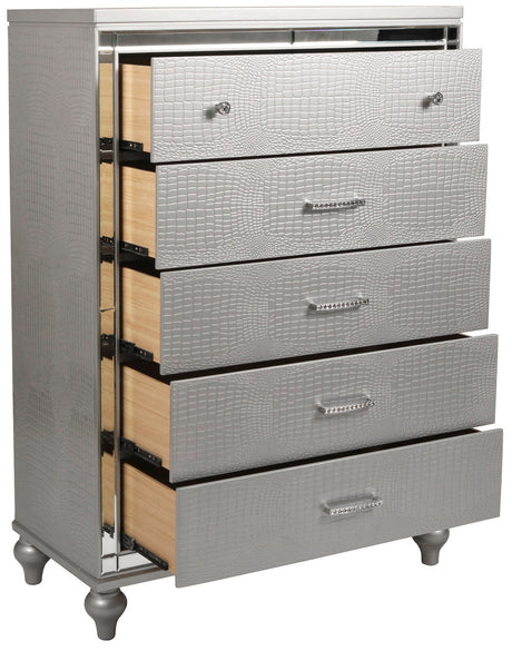 STRADA Silver Alligator Texture 39" Wide Chest