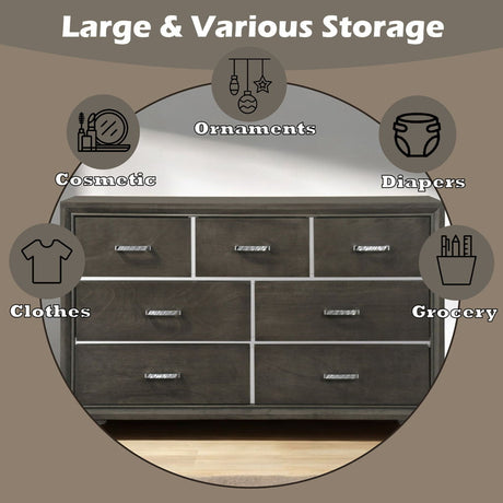 Carine II - Dresser - Gray