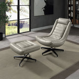Piran - Ottoman - Twilight Top Grain Leather
