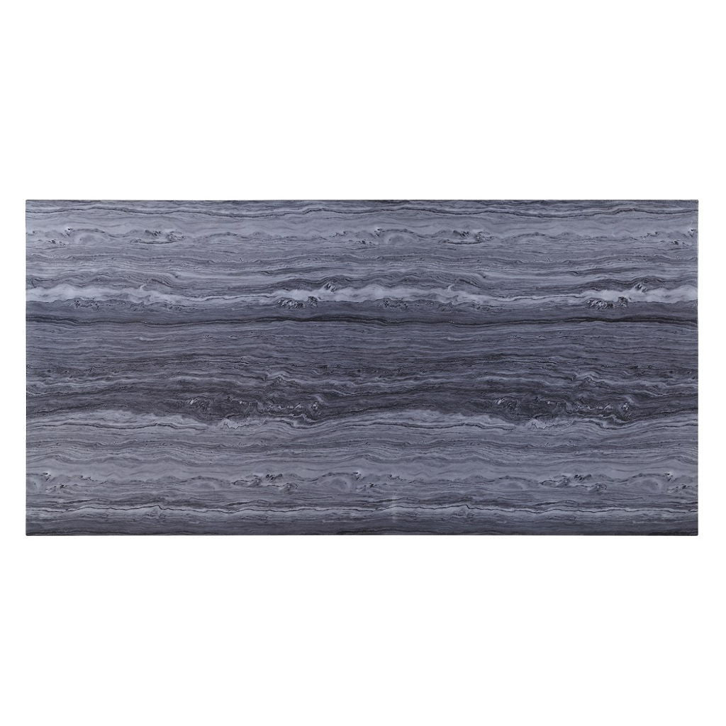 Cambrie - Dining Table With Engineered Stone Top - Engineered Stone Top & Mirrored Silver
